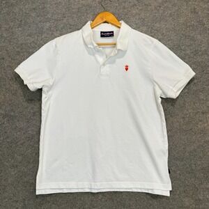 Rowing Blazers Polo Shirt Mens XL White Preppy Golf Summer Slim Fit Pique